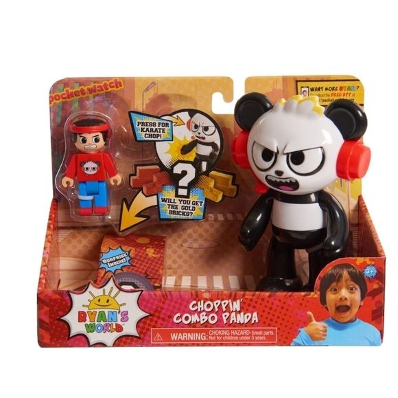 Ryan's World Choppin Combo Panda Action Figure Set - Picture 1 of 5